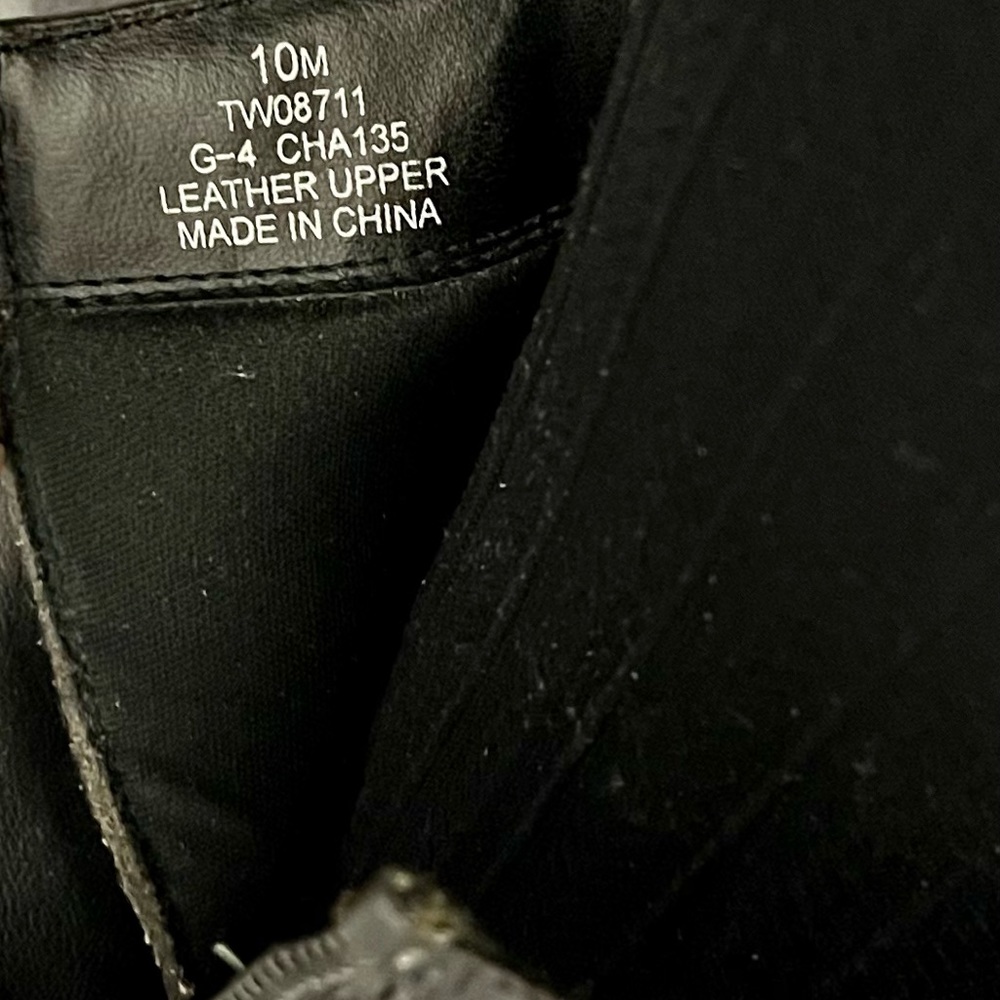 Tommy Hilfiger Leather Mid Calf Boots black SZ 10m - Picture 6 of 6